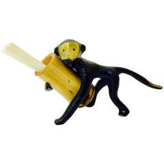 Vintage Walter Bosse Monkey Toothpick Holder Stand by Hertha Baller, Austria, 1950s