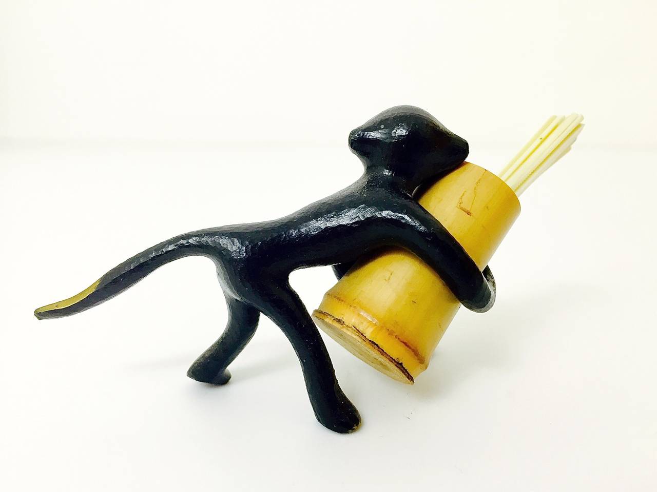 Walter Bosse Monkey Toothpick Holder Stand, Baller Austria, 1950s For Sale at 1stdibs
