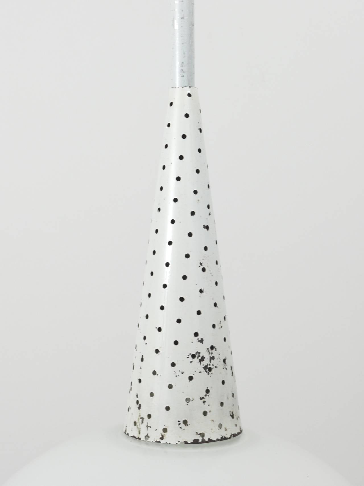 French Mathieu Matégot Perforated Midcentury Pendant Lamp, Holophane, France, 1950s For Sale