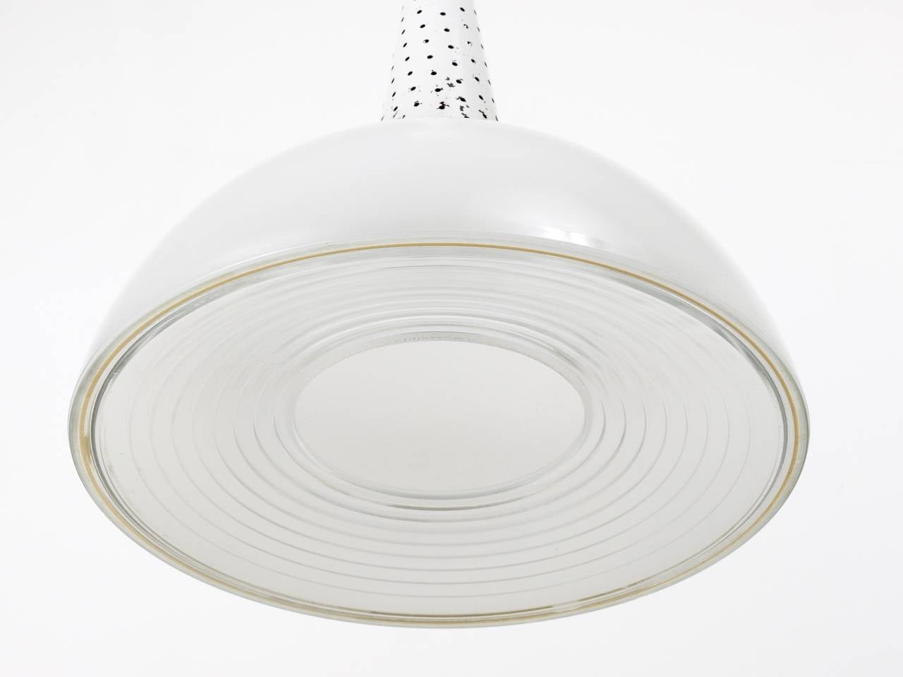 Mid-Century Modern Mathieu Matégot Perforated Midcentury Pendant Lamp, Holophane, France, 1950s For Sale
