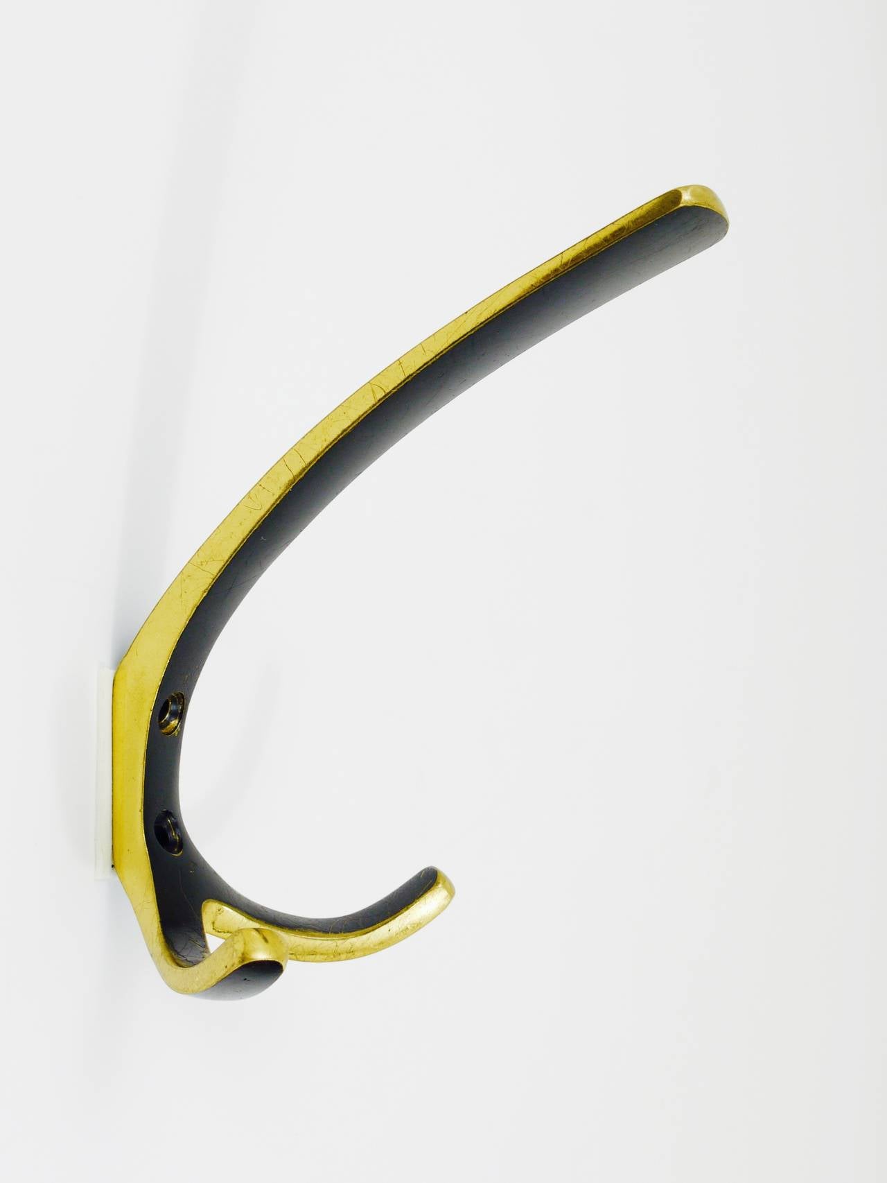 Four Austrian Mid-Century Brass Wall Hooks by Hertha Baller, 1950s