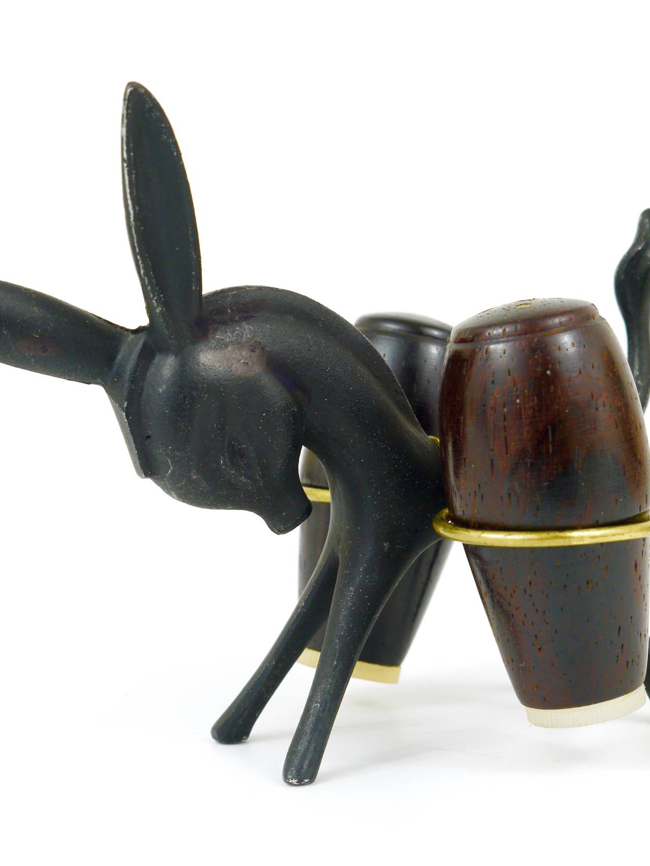 Walter Bosse Donkey Salt and Pepper Shaker Set for Hertha Baller, Austria 1950s In Excellent Condition In Vienna, AT