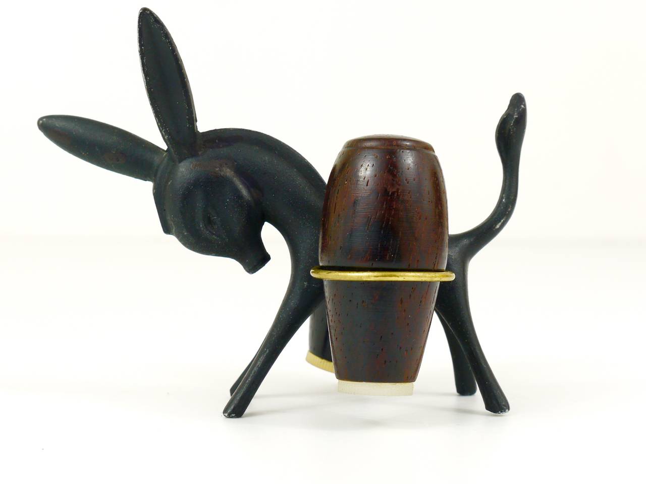 Austrian Walter Bosse Donkey Salt and Pepper Shaker Set for Hertha Baller, Austria 1950s