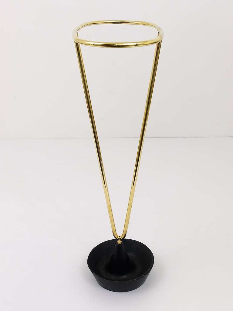 Mid-Century Modern Carl Aubock Modernist Umbrella Stand from the 1950s