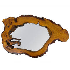 Modernist Walnut Wall Mirror, Vienna 1950s 10