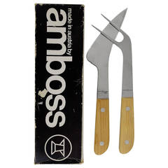 Boxed Mid Century Carving Knife and Fork by Amboss Austria, 1960s 5