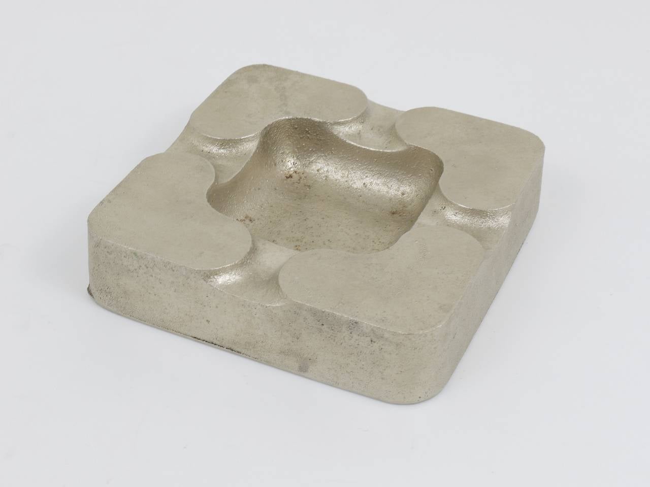Carl Auböck Nickel-Plated and Cast Iron Ashtray, Austria, 1960s 1