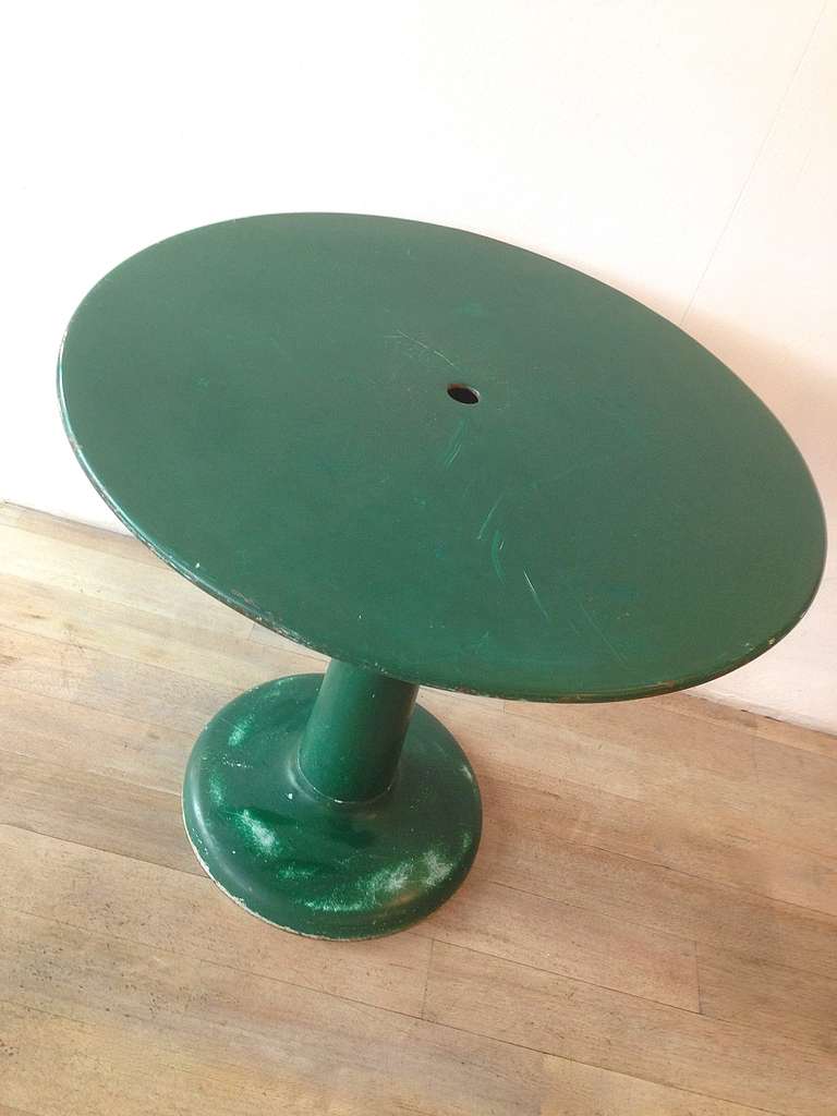 Tolix Round Bistro Table by Xavier Pauchard, 1950s In Good Condition In Vienna, AT