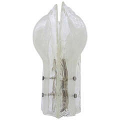 Sculptural Mazzega Italian Murano Melting Glass Table Lamp, 1960s 11