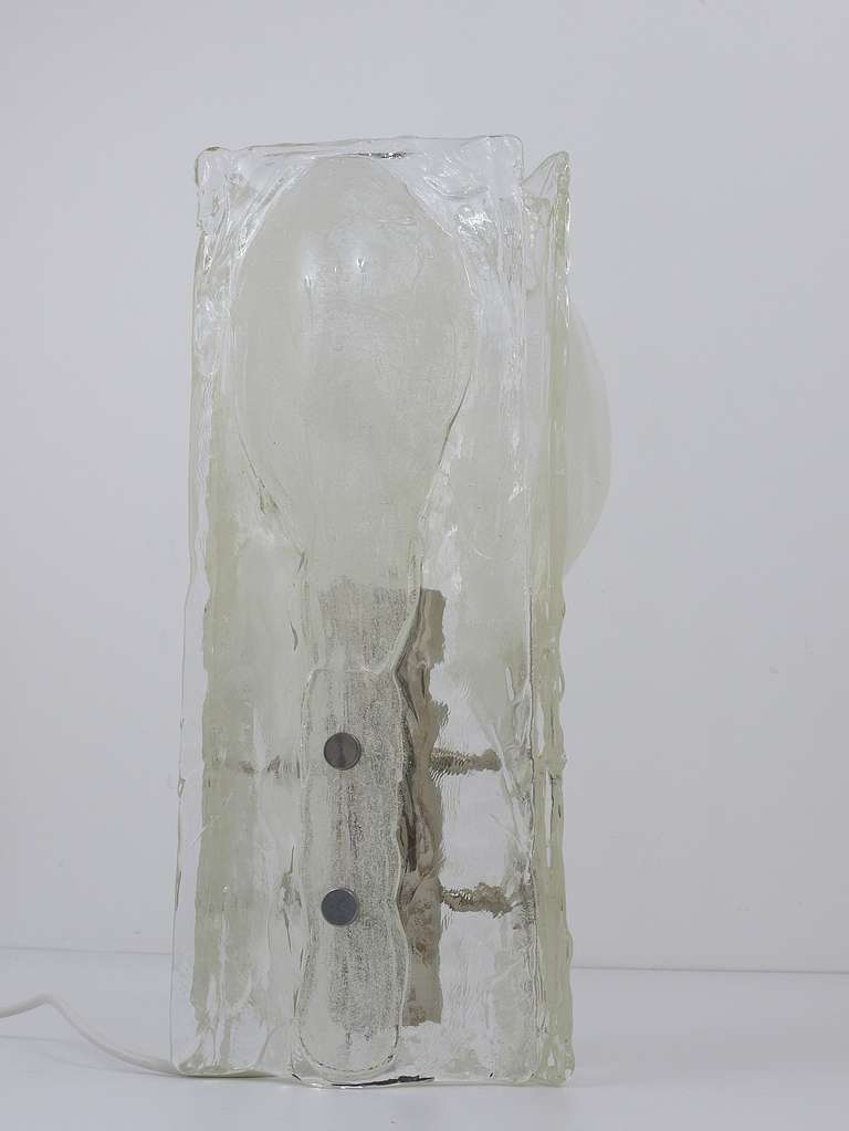 Sculptural Mazzega Murano Glass Mid-Century Table Side Lamp,  Italy, 1960s 2