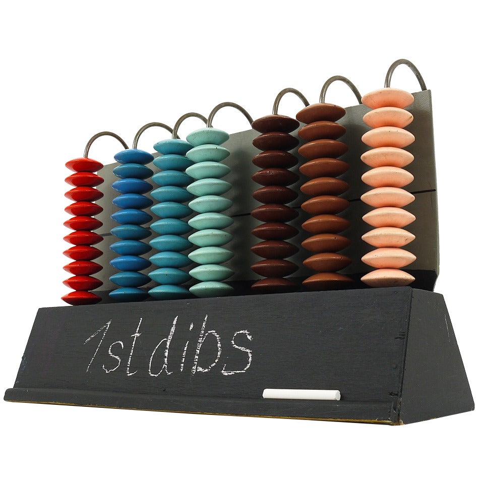 Colorful Educational Abacus Counting Frame, France, 1960s