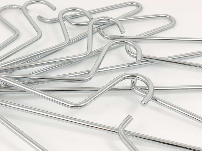 Austrian Set of Six Carl Aubock Vienna Chrome-Plated Hangers