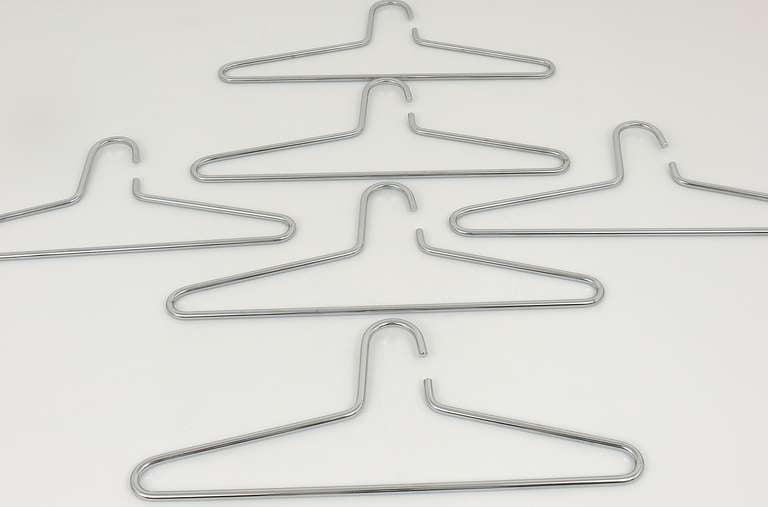 20th Century Set of Six Carl Aubock Vienna Chrome-Plated Hangers