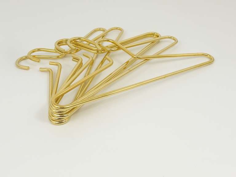 Set of Six Carl Aubock Vienna Gold-Plated Brass Hangers 3