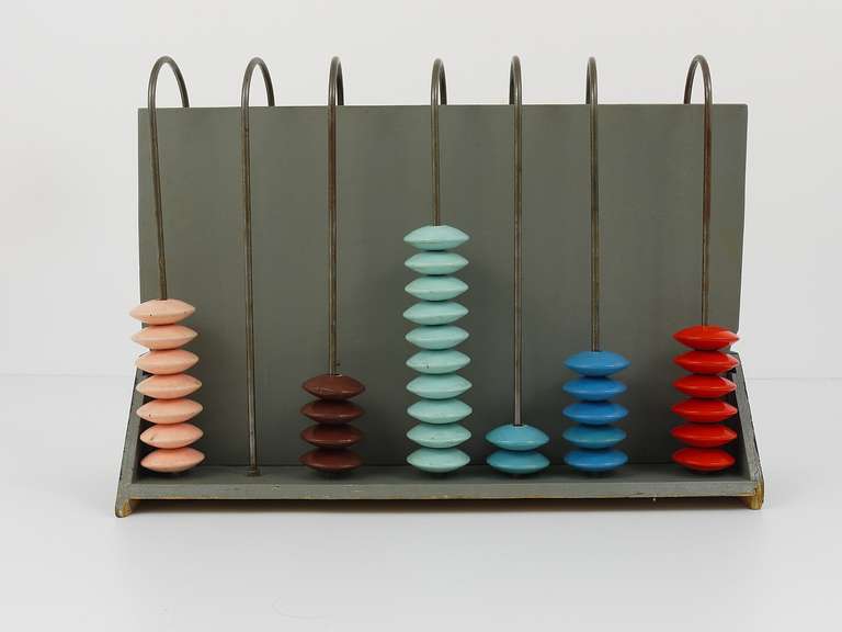 20th Century Colorful Educational Abacus Counting Frame, France, 1960s