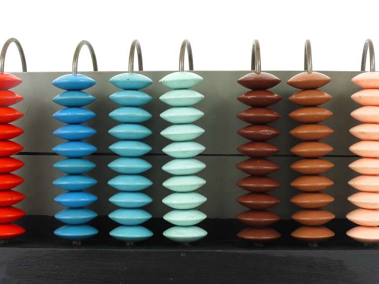 Colorful Educational Abacus Counting Frame, France, 1960s 1