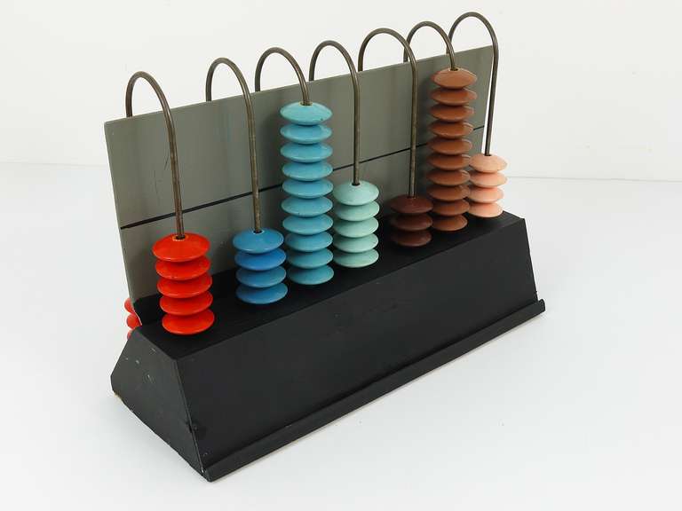 Colorful Educational Abacus Counting Frame, France, 1960s 3