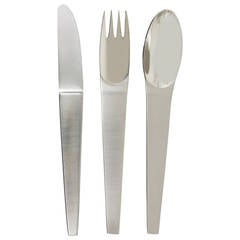 Austrian Modernist Flatware 2060 by Carl Aubock, Amboss Austria, 1950s 6