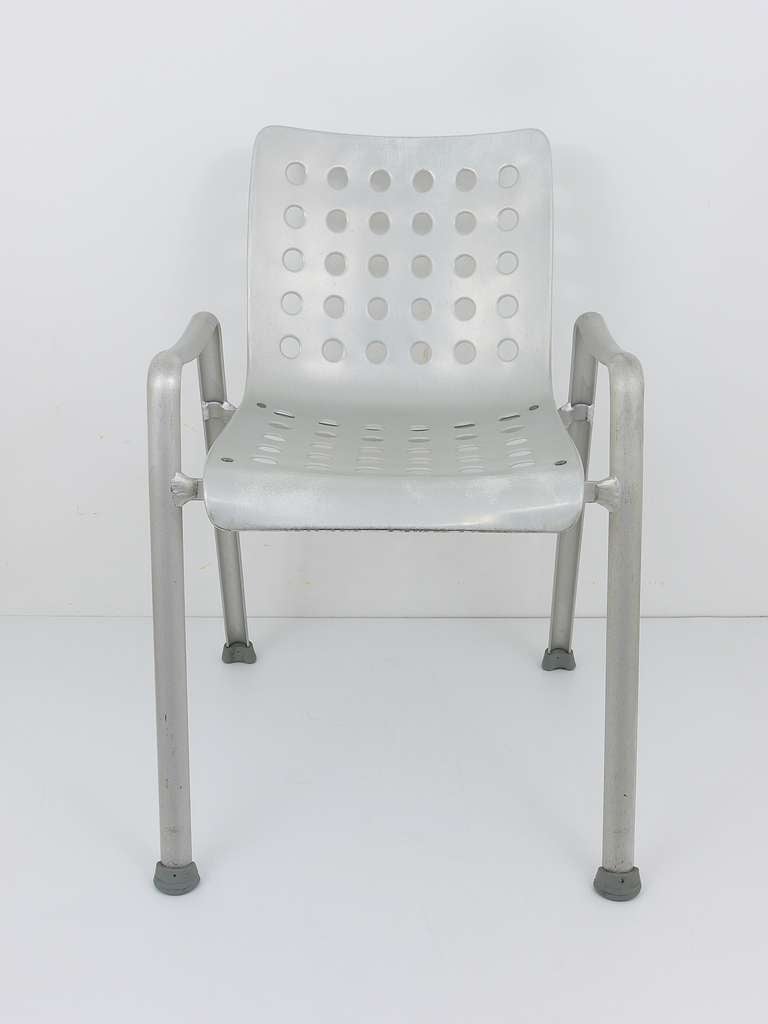 Mid-Century Modern Up to 3 Hans Coray Stackable Landi Aluminium Chairs, 1960s, MEWA, Switzerland