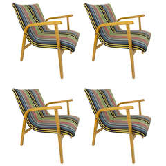 1950s Roland Rainer Cafe Ritter Chair with Paul Smith Upholstery, Four Available