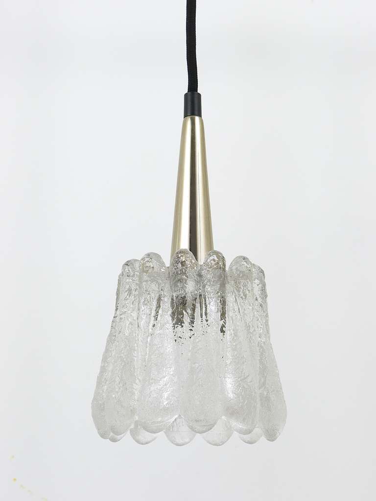 Swedish Carl Fagerlund Set of Three Glass Pendant Lights by Orrefors, Sweden, 1960s For Sale