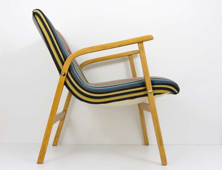 Mid-20th Century 1950s Roland Rainer Cafe Ritter Chair with Paul Smith Upholstery, Four Available