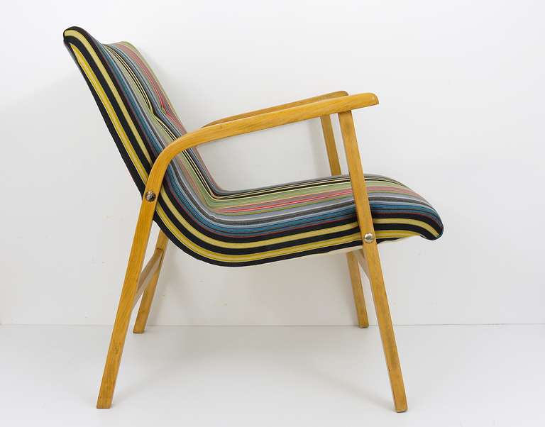 1950s Roland Rainer Cafe Ritter Chair with Paul Smith Upholstery, Four Available 2
