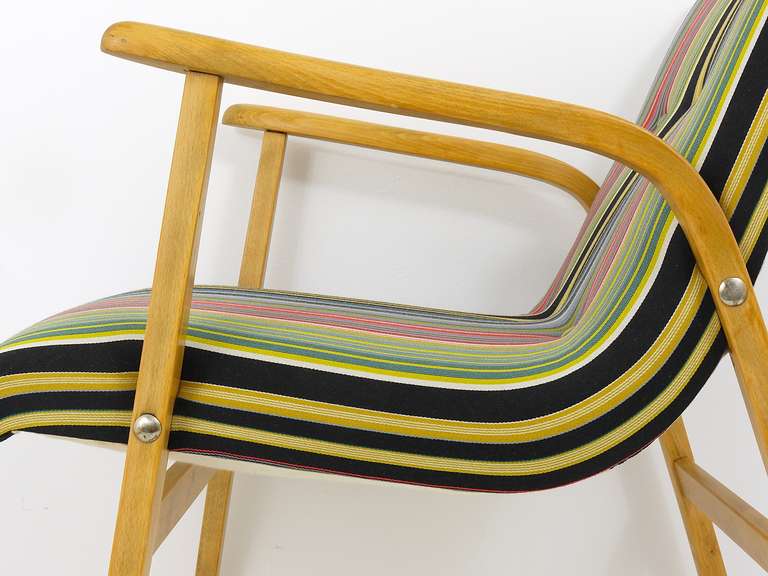1950s Roland Rainer Cafe Ritter Chair with Paul Smith Upholstery, Four Available 3