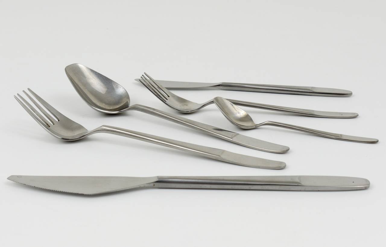 Austrian Amboss Austria 2070 Flatware Cutlery for Six Persons, by Helmut Alder, 1960s