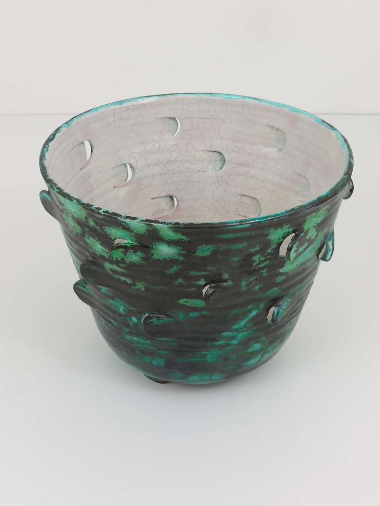 Austrian Large Michael Powolny Viennese Art Nouveau Secession Flower Pot, Austria, 1920s For Sale