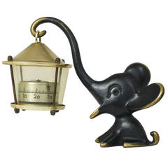 Walter Bosse Elephant Figurine with Thermometer by Hertha Baller, Austria, 1950s 11