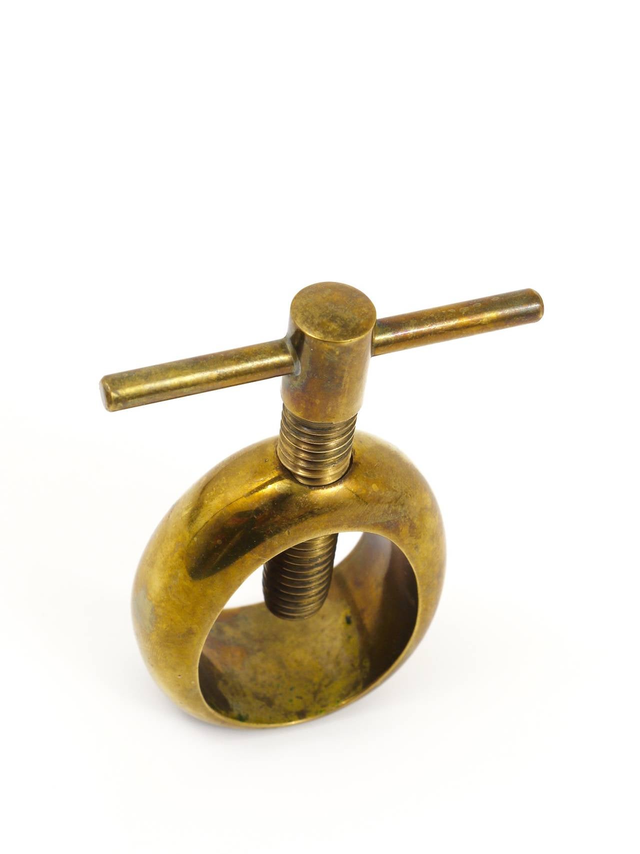 Mid-Century Modern Carl Auböck Midcentury Brass Nutcracker, Austria, 1950s For Sale