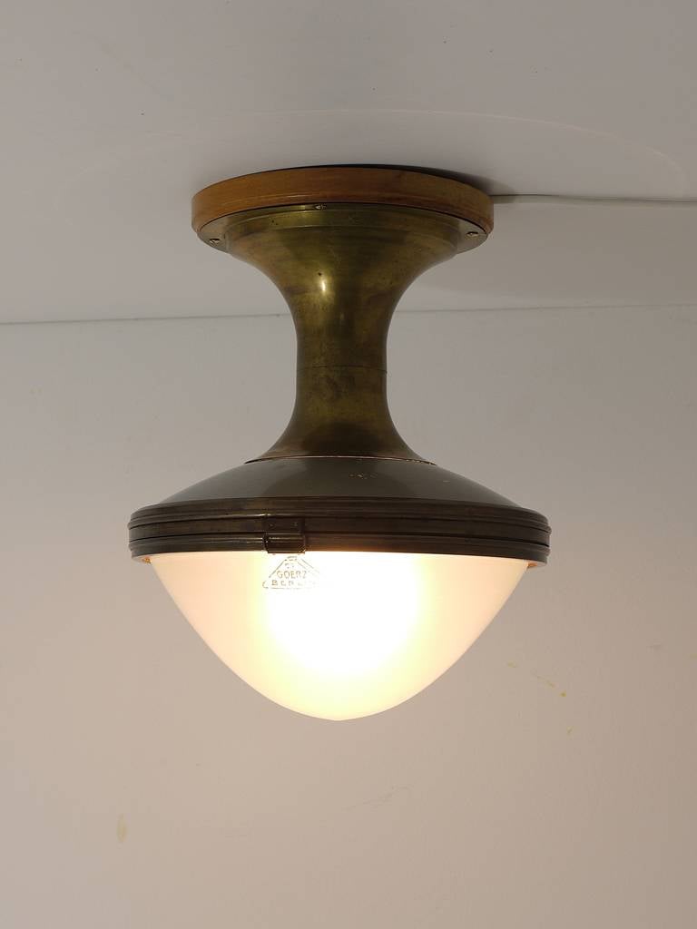 Mid-20th Century Beautiful German, Bauhaus Ceiling Lamp by Goerz Werke