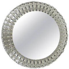 Huge Viennese Backlit Wall Mirror by Emil Stejnar with Glass Blossoms, 1950s 1