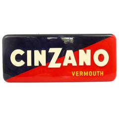 Vintage Cinzano Wermut Leuchtreklameschild:: Italien:: 1950er Jahre