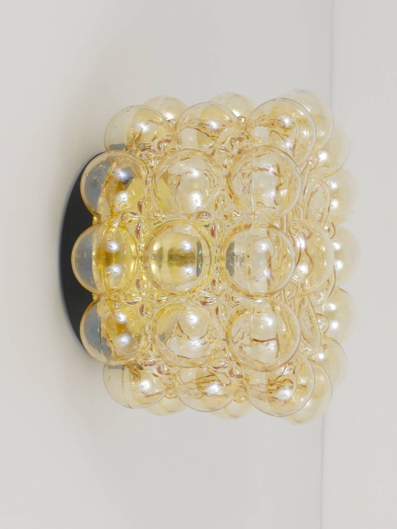 Huge Helena Tynell Bubble Glass Flush Mount or Sconce by Limburg, Germany, 1960s 1