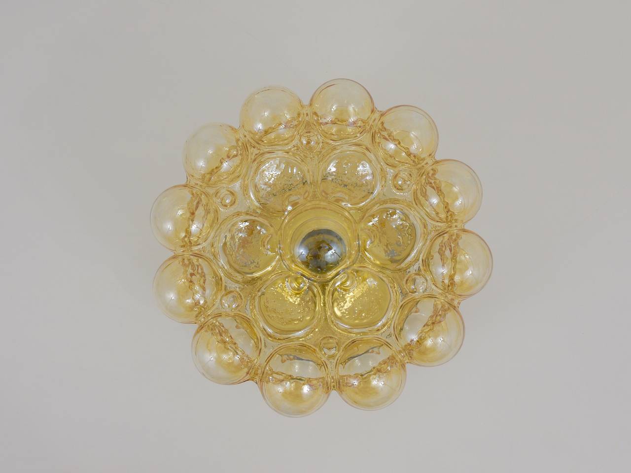 Huge Helena Tynell Bubble Glass Flush Mount or Sconce by Limburg, Germany, 1960s In Good Condition In Vienna, AT