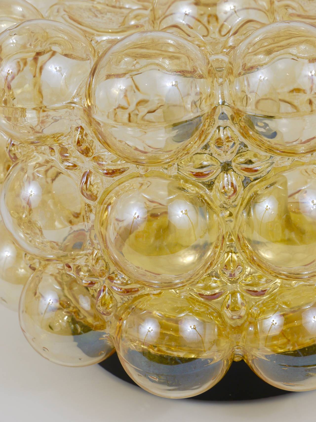 Huge Helena Tynell Bubble Glass Flush Mount or Sconce by Limburg, Germany, 1960s 2
