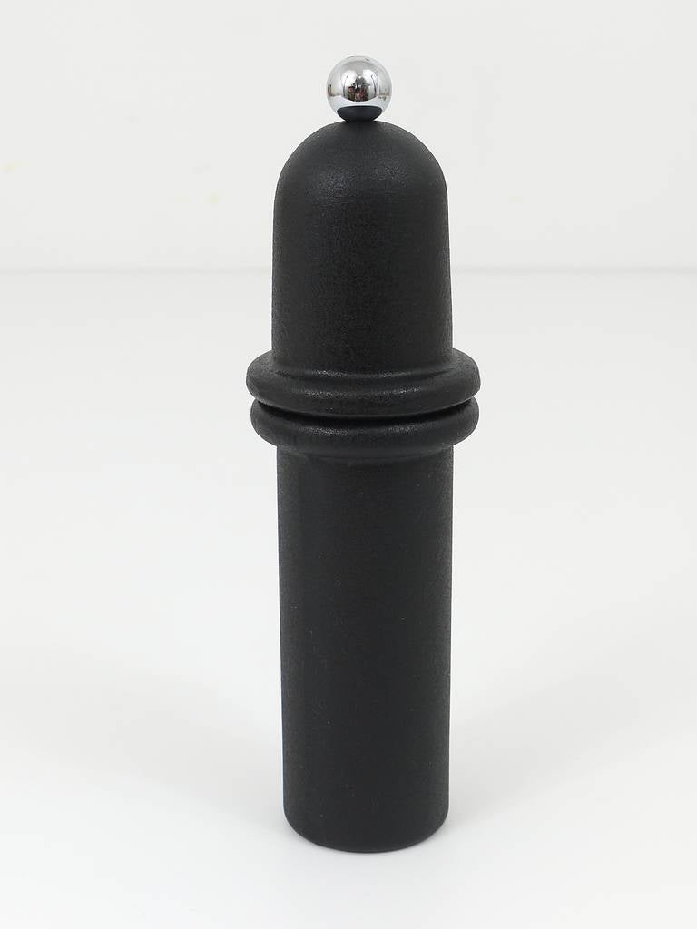 Mid-Century Modern Beautiful Carl Aubock Cast-Iron Pepper Salt Mill with Peugeot Grinder, 1970s For Sale