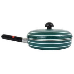 Cook with Carl Auböck Enameled Pan with Lid by Riess, Austria, 1970s 1