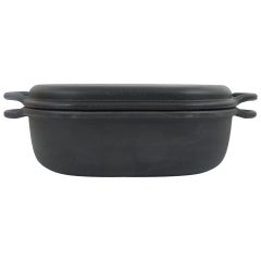 Vintage Carl Auböck Oval Cast Iron Oven Cookware Casserole, Ostovics, Austria, 1970s