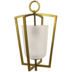 Beautiful Kalmar Vienna Brass Lantern Pendant Lamp, 1950s