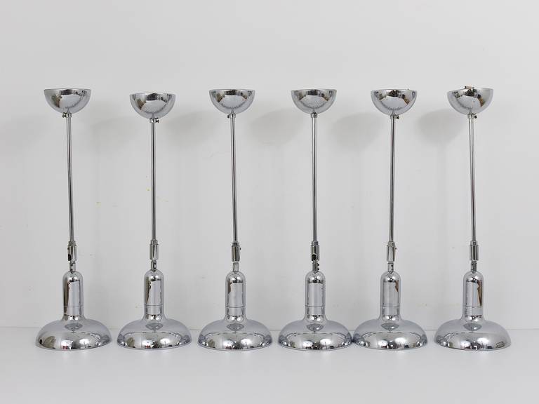 Mid-Century moderno Lampade a sospensione orientabili Gino Sarfatti Style 4, Gebr. Cosack, Germania, anni '70 in vendita