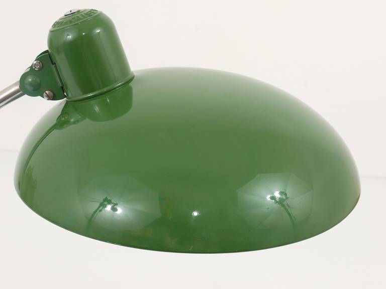 Mid-20th Century Green Christian Dell Bauhaus Desk Lamp for Kaiser Idell Luxus President