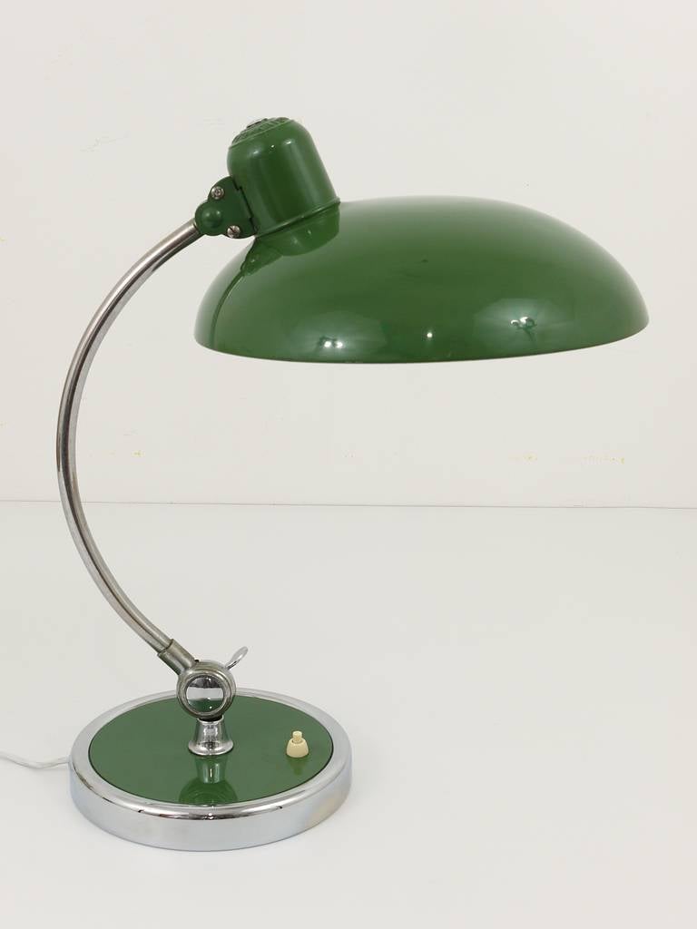 Green Christian Dell Bauhaus Desk Lamp for Kaiser Idell Luxus President 1