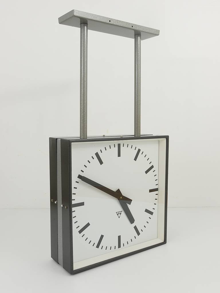 Unknown Very Big Double Sided Industrial, Two-Face Train Station Clock