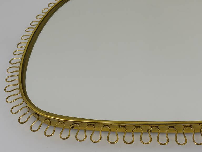 Beautiful Brass Loop Mirror Attributed to Josef Frank, Austria, 1950s 1