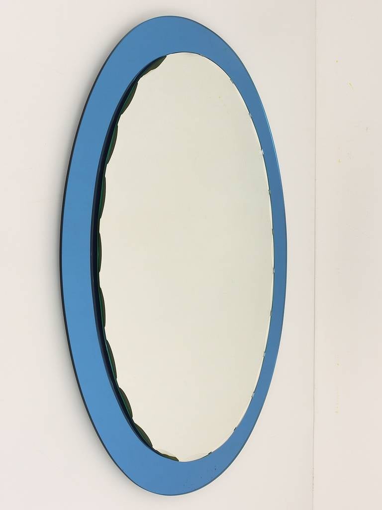 blue oval mirrors