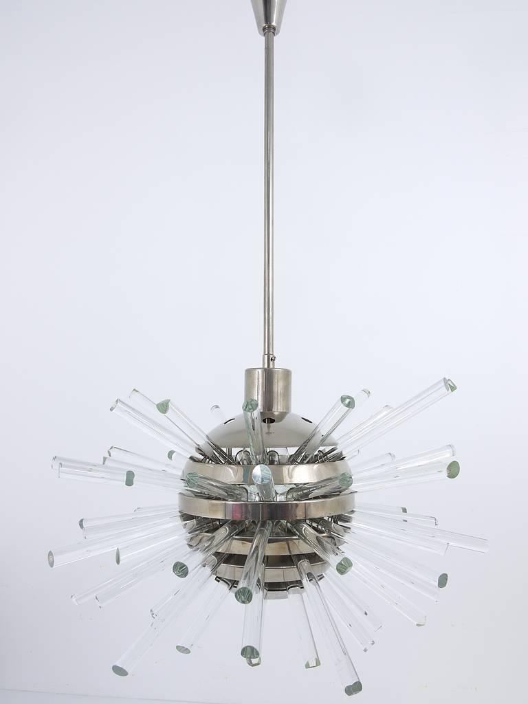 Bakalowits Wunderschöner Sputnik-Kronleuchter mit Kristallglasstäben, Österreich, 1960er Jahre im Angebot 3