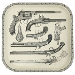 Beautiful Pistol Tray Attributed to Piero Fornasetti, 1960s